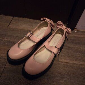 Dearmylove japan pink bow Mary Jane shoes size US 6.5